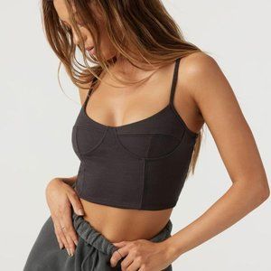 JOAH BROWN BUSTIER CAMI- BLACK